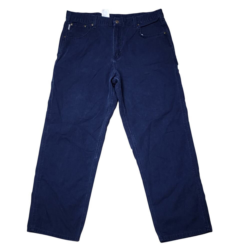 Carhartt B159 NWY Men's Loose Fit Cotton Carpenter Pants Navy Size 38 X 32